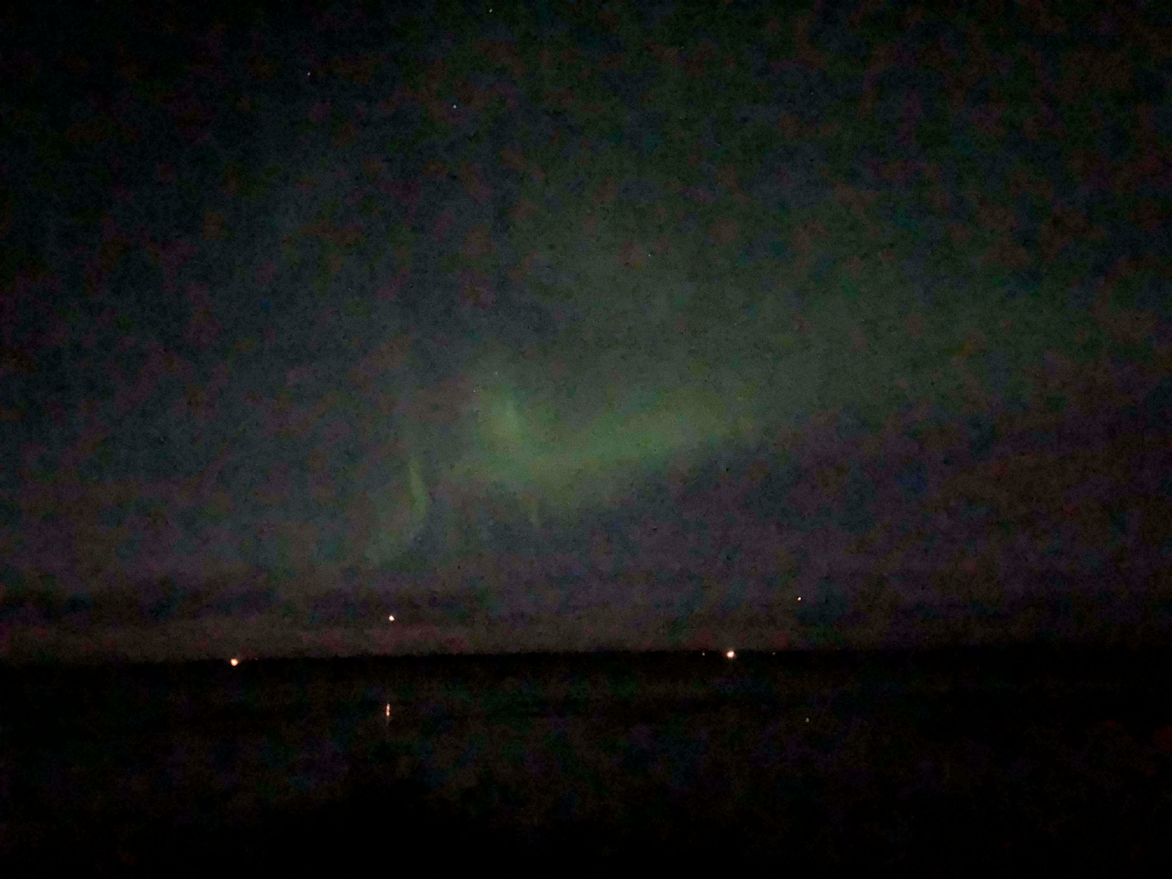 fuzzy picture of the aurora borealis