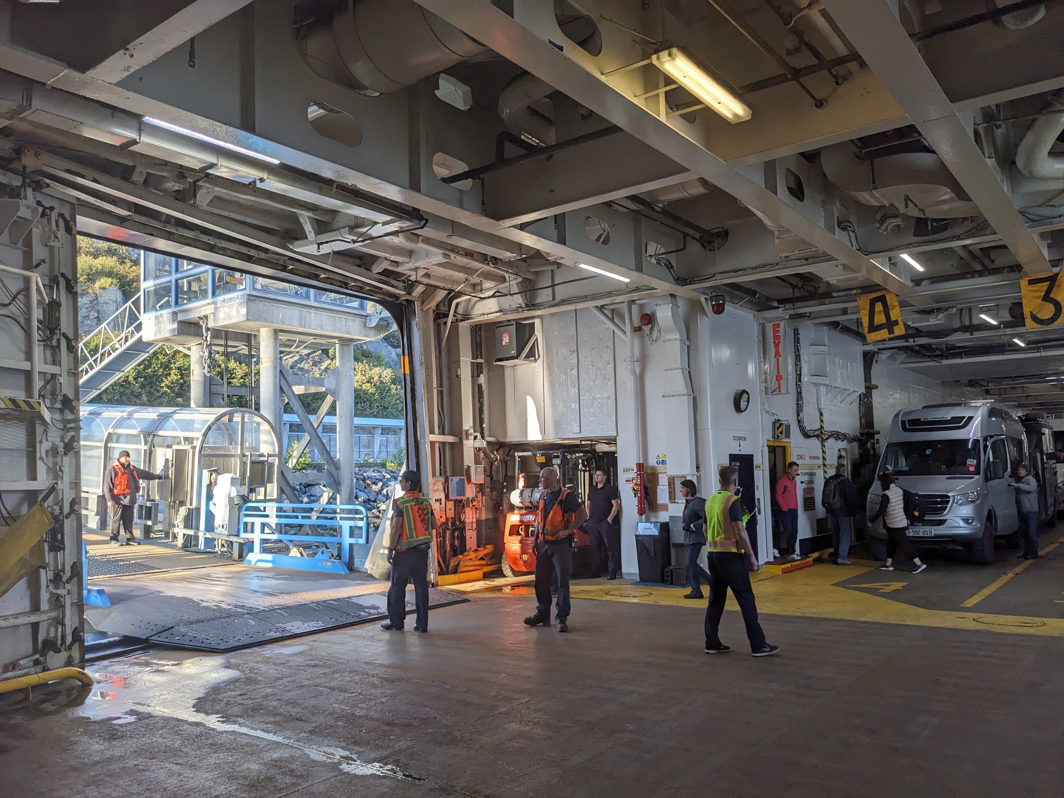 photo looking out of the lower level of the whittier-valdez ferry